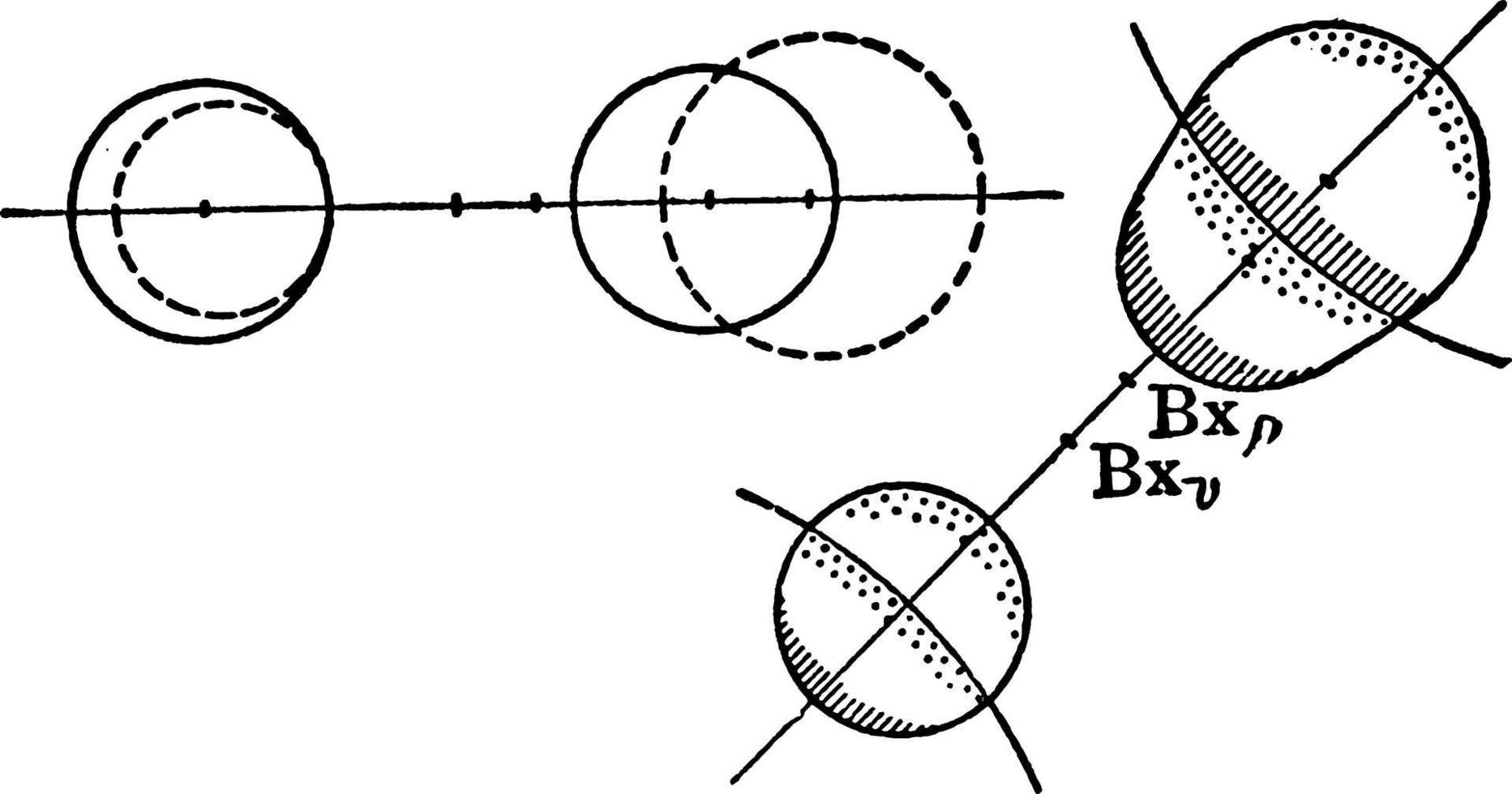 dispersão inclinada, ilustração vintage vetor