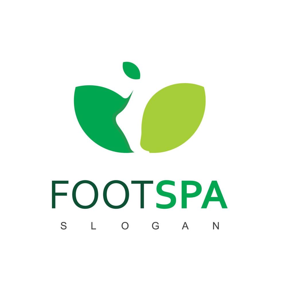 vetor de design de logotipo de spa de pé natural