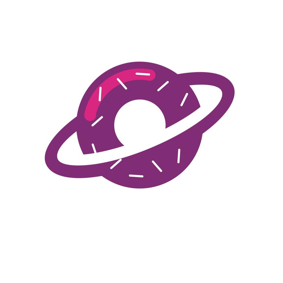 modelo de design de logotipo de donuts vetor