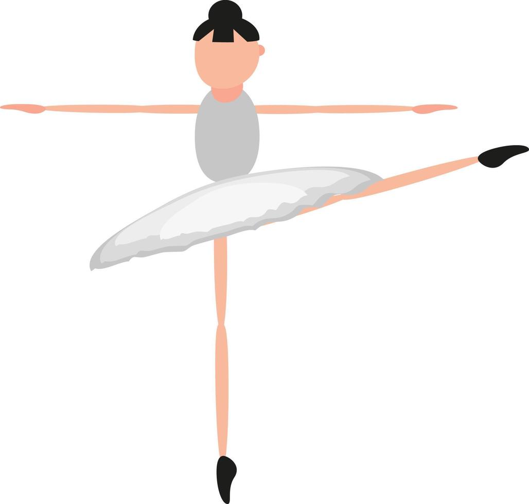 movimento de balé emboite, ilustração, vetor em um fundo branco.