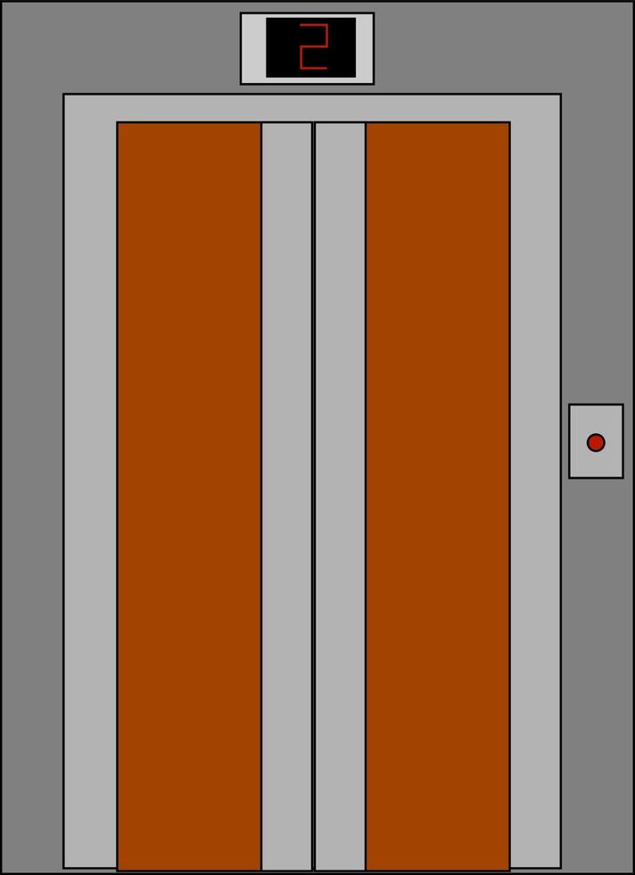 elevador na construção, ilustração, vetor em fundo branco.