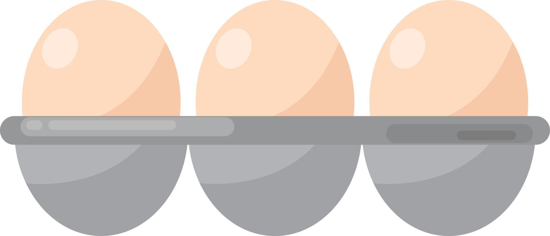 ovos em caixa, ilustração, vetor em fundo branco