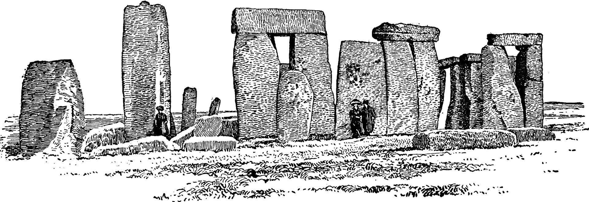 stonehenge, ilustração vintage. vetor