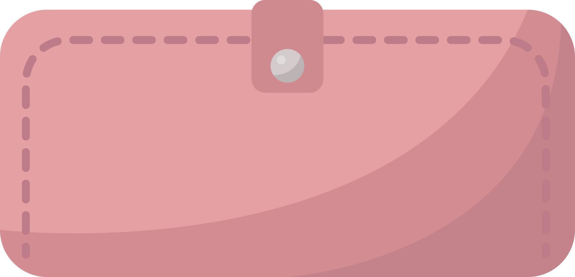 carteira de mulher rosa, ilustração, vetor em fundo branco
