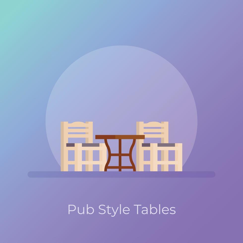 mesas estilo pub vetor