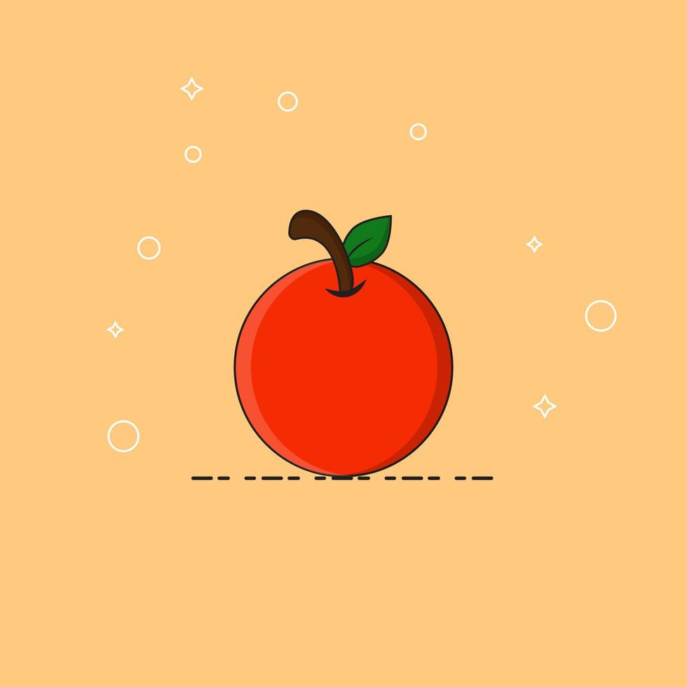 ícone de fruta laranja. ilustração plana de ícone de vetor de frutas laranja para web design