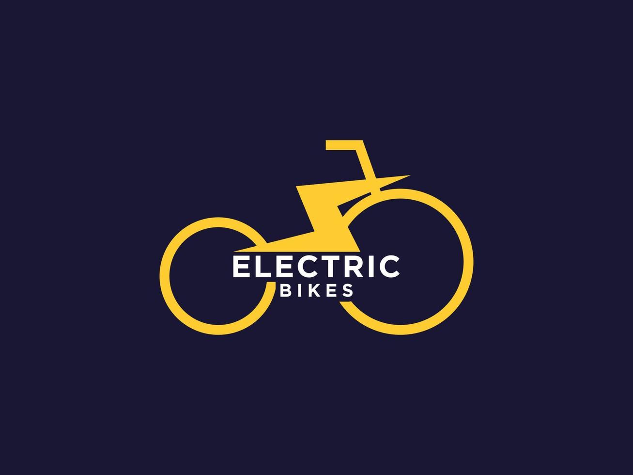 loja de bicicletas elétricas e logotipos de serviço vetor