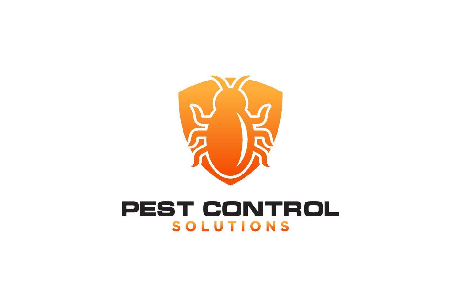 ícones de serviço de controle de pragas com insetos. vetor