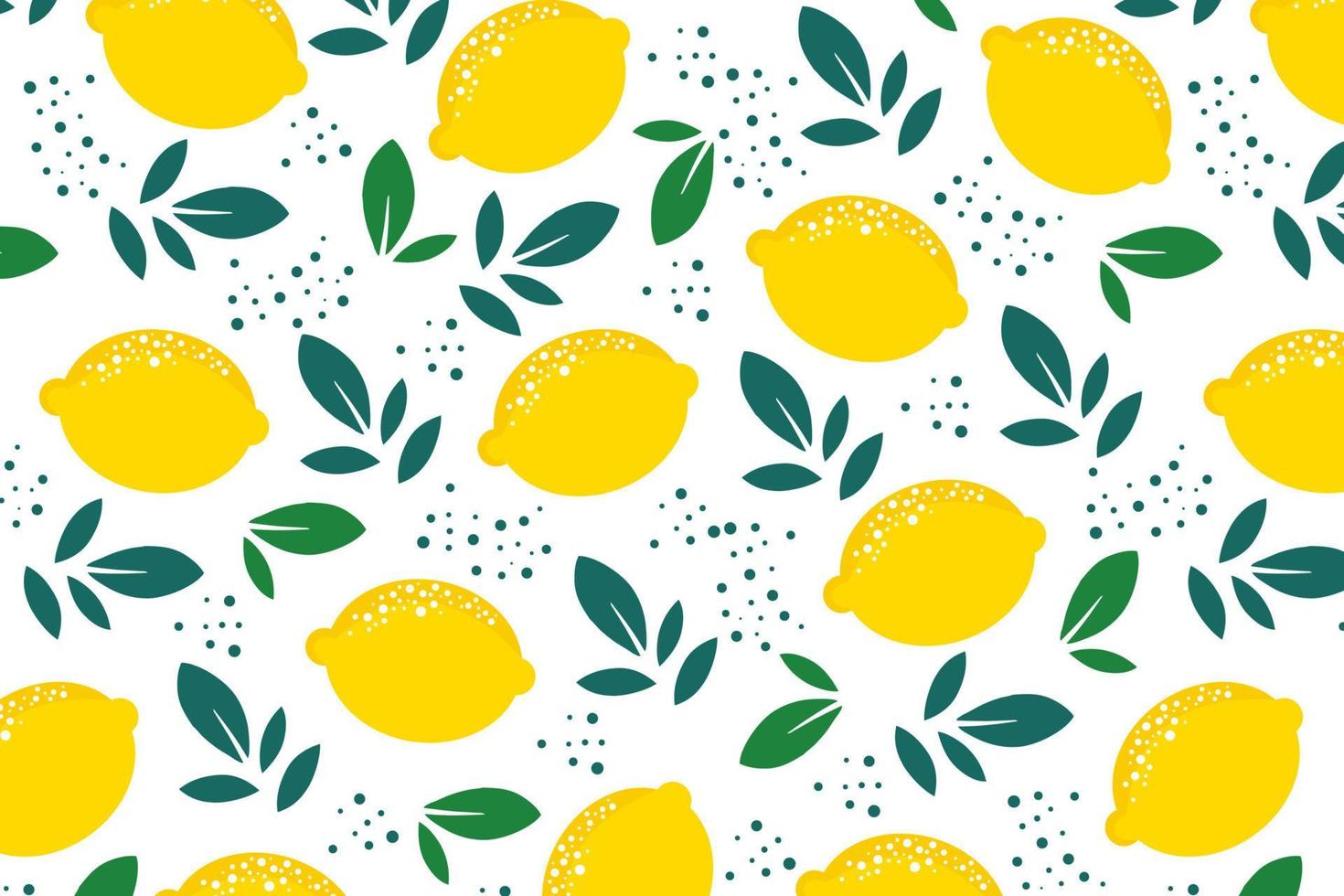 design de fundo de padrão de vetor de limão frutas naturais