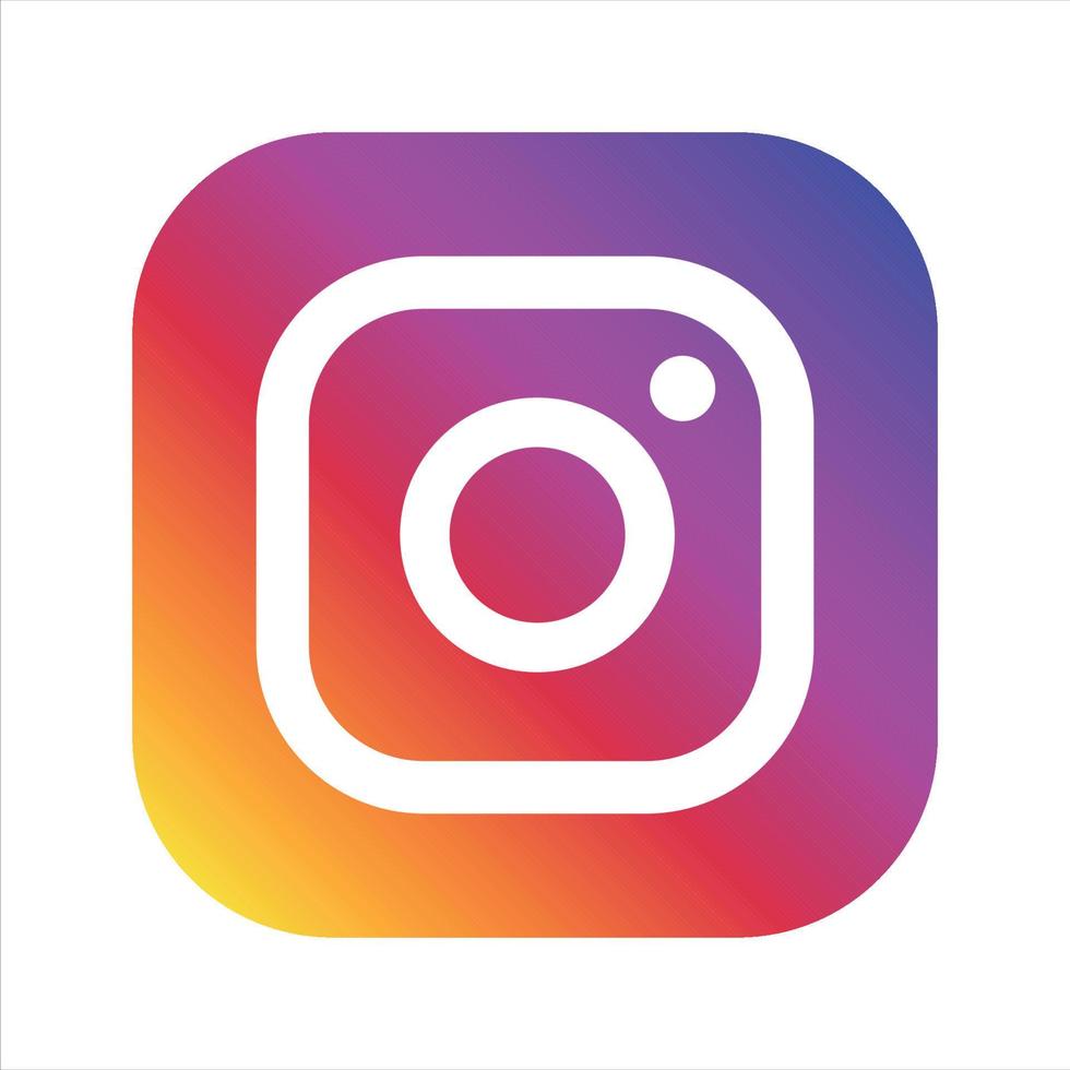 ícone do instagram, logotipo de mídia social do ios instagram em fundo branco, vetor livre