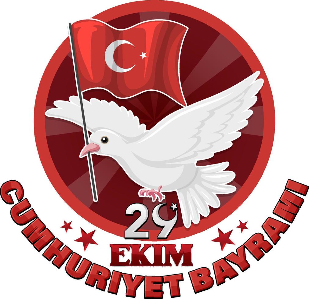 design de cartaz do dia da república da turquia vetor