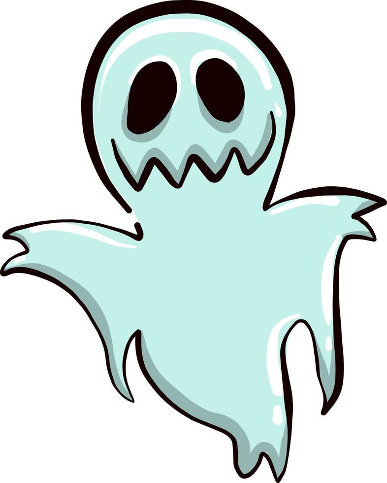 fantasma assustador, ilustração, vetor em fundo branco