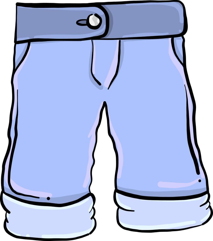 shorts azuis, ilustração, vetor em fundo branco