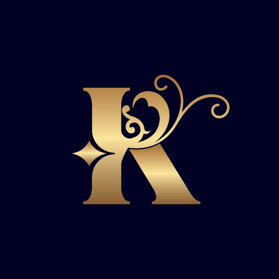 design de logotipo de joias k ornamentado vetor