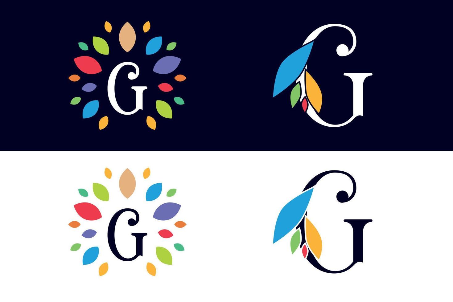 design de logotipo letra g arte vetorial vetor