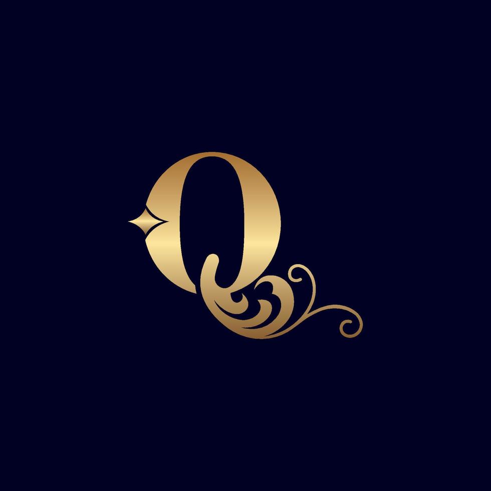 design de logotipo de joias q ornamentado vetor