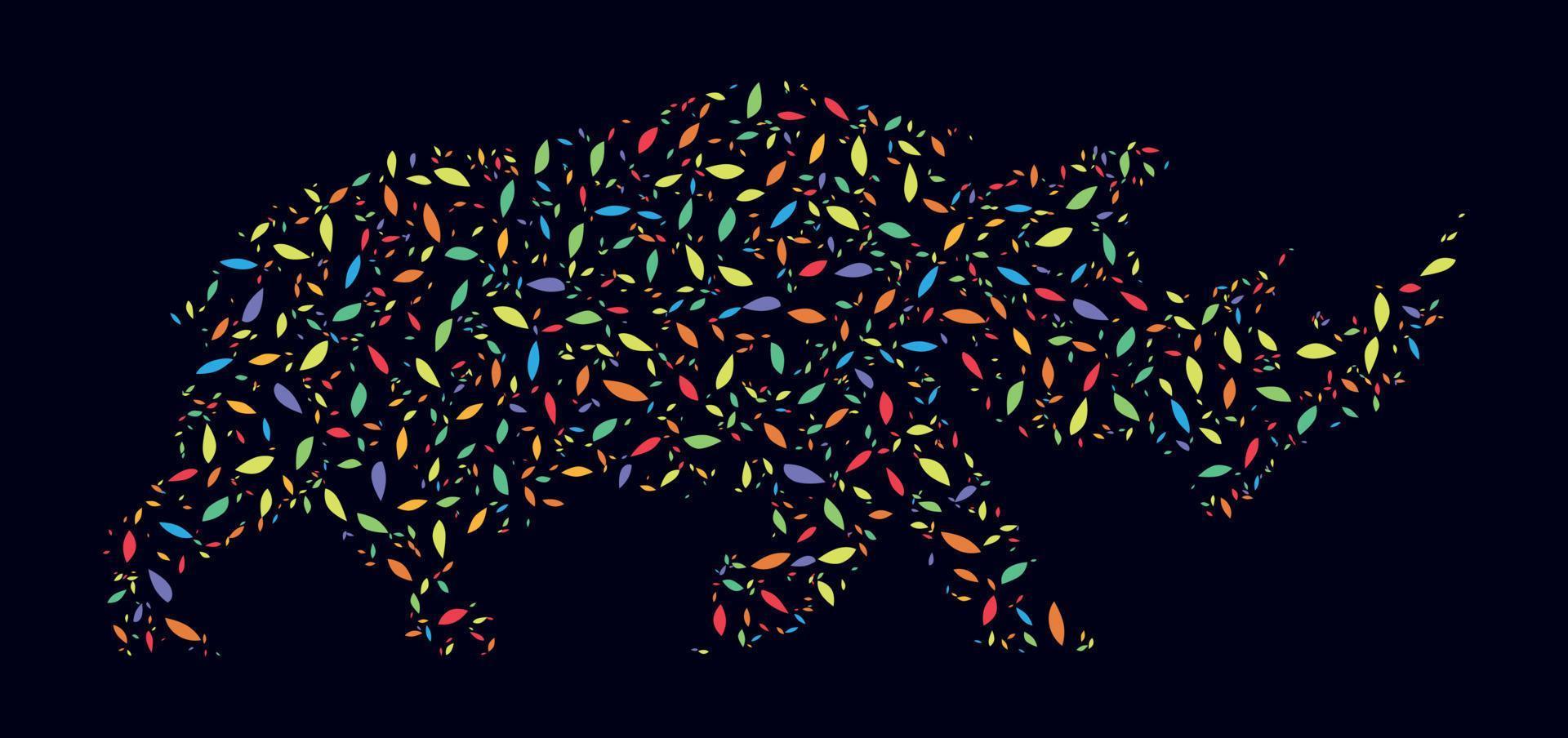 rinoceronte ilustração vetorial arte animal vetor