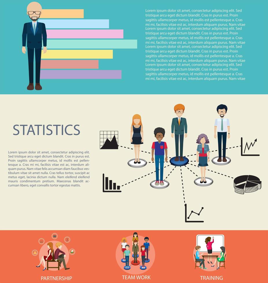 design de infográfico de negócios com elementos vetor