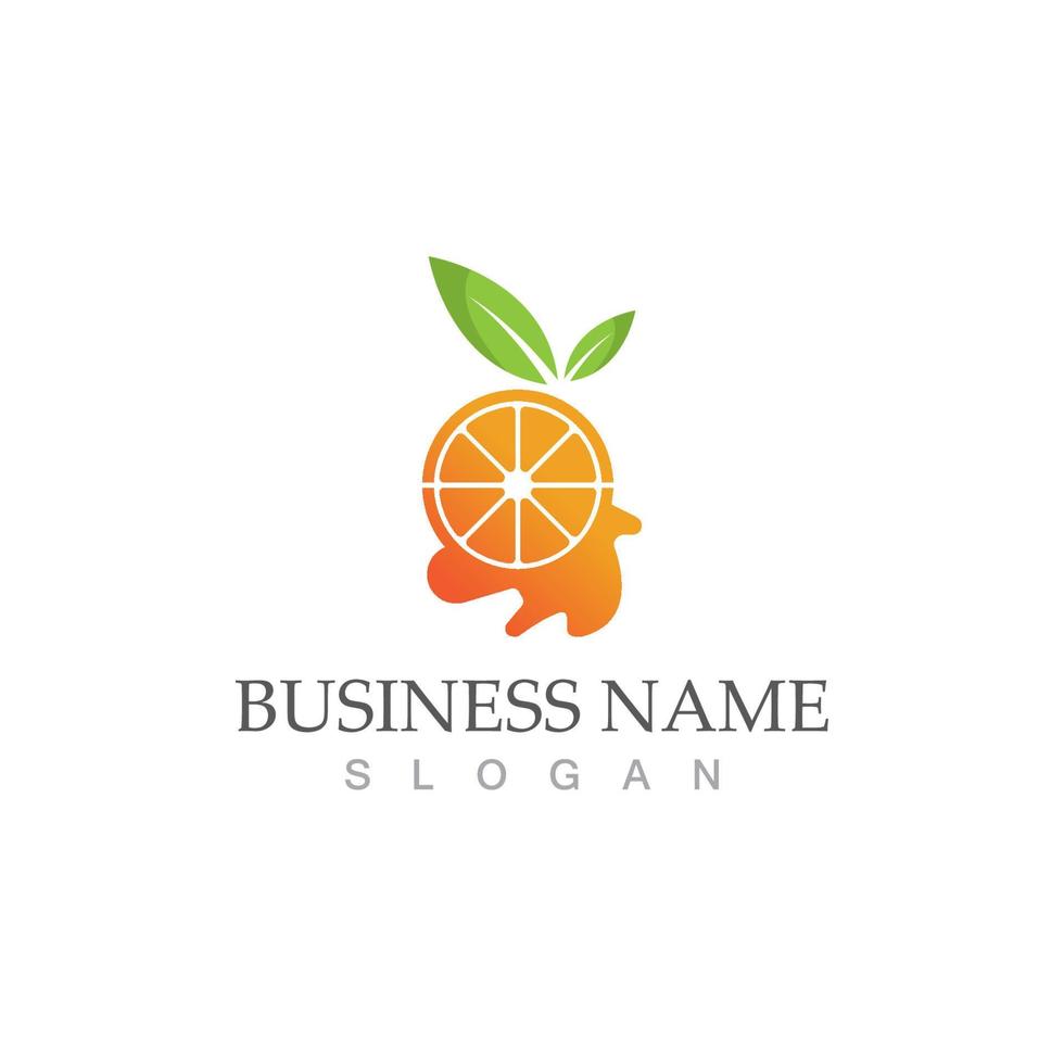 ilustração de ícone de vetor de design de logotipo laranja