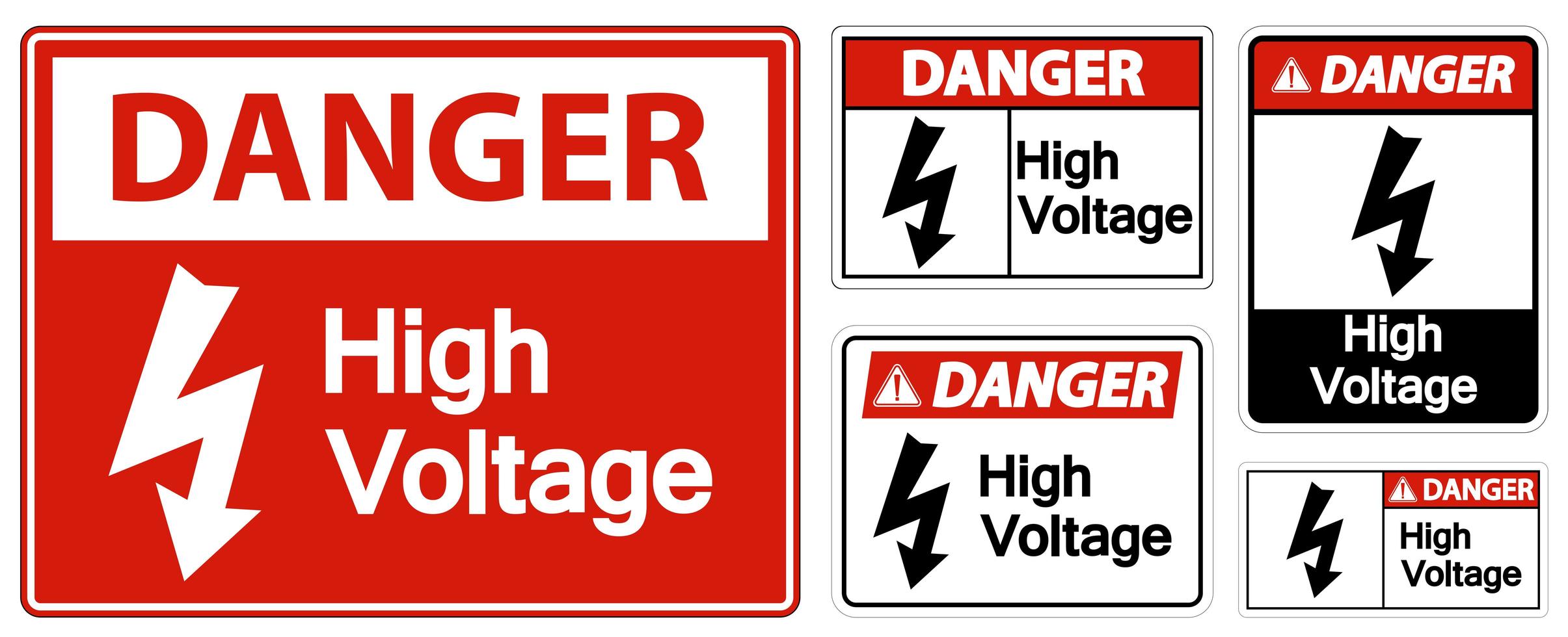 perigo alta voltagem vetor