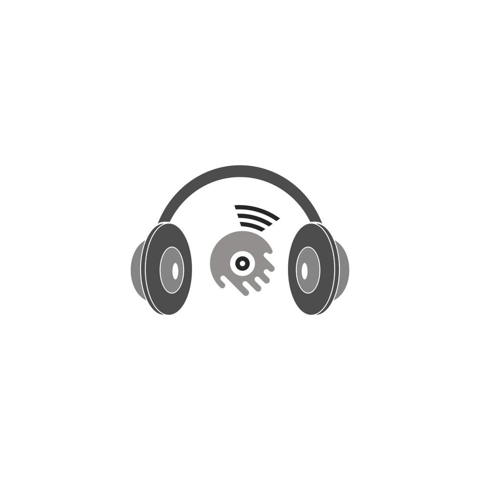 vetor de logotipo de áudio de música