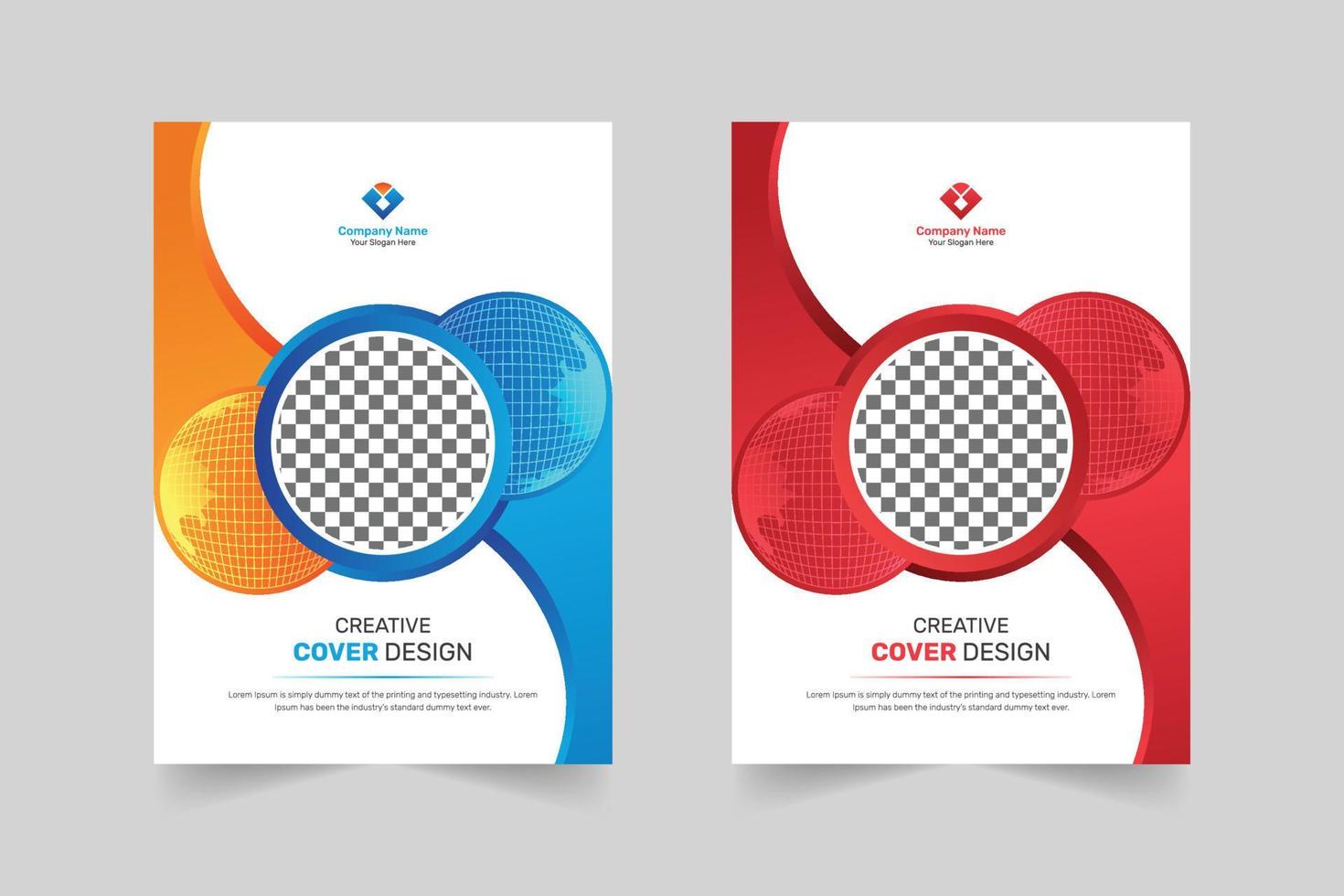 modelo de design de capa de negócios corporativos criativos em a4 para folheto, relatório anual, pôster, folheto, livreto, banner vetor