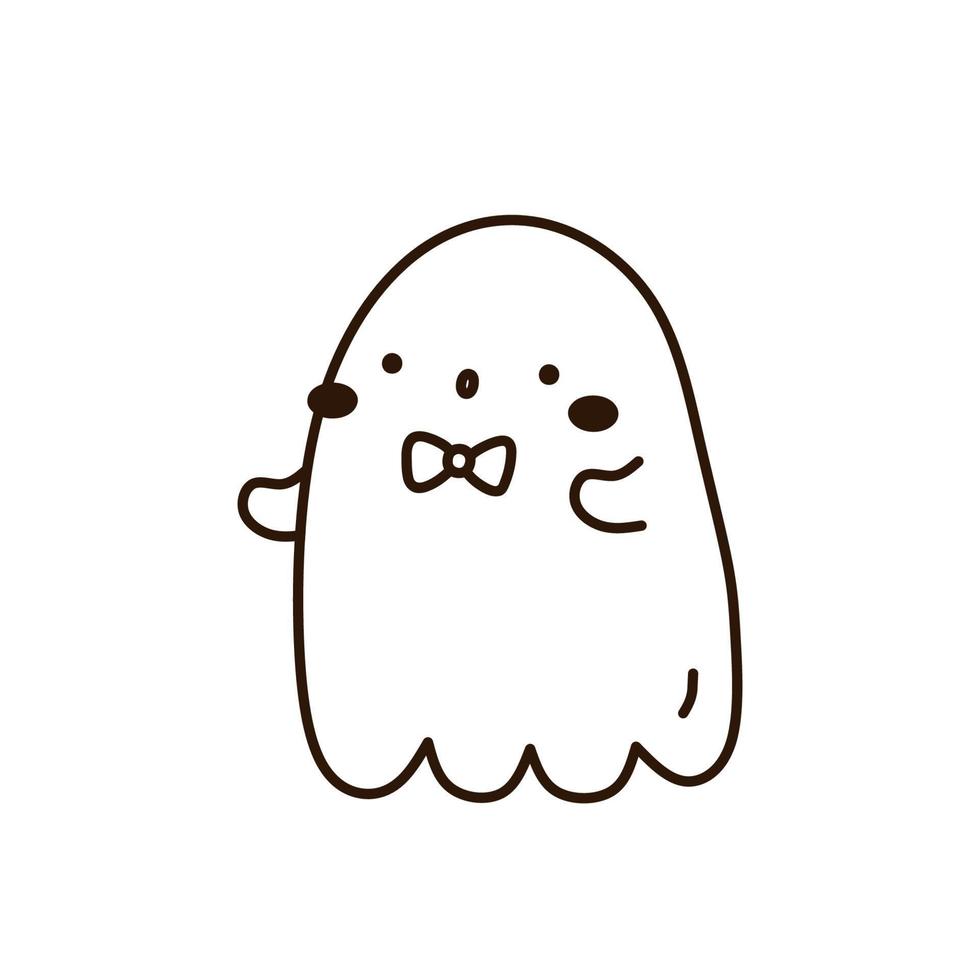 Vetores de Kawaii De Desenho Animado Fantasma Isolado e mais