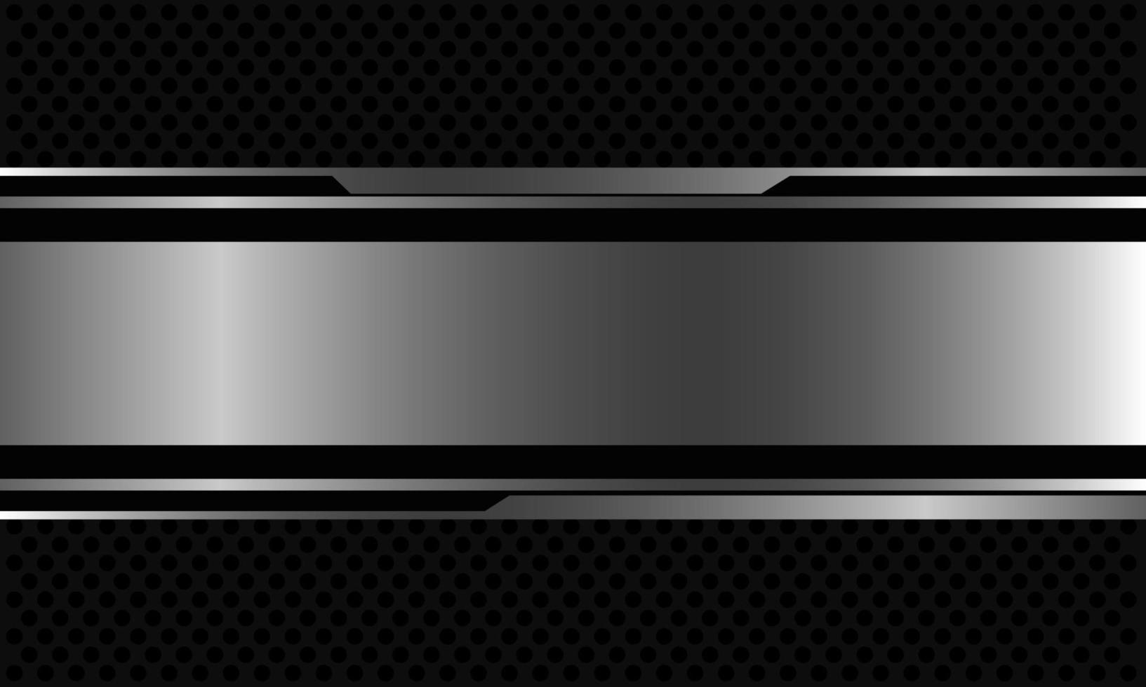 linha fina cibernética preta prateada abstrata geométrica no design de malha de círculo cinza moderno vetor de fundo futurista