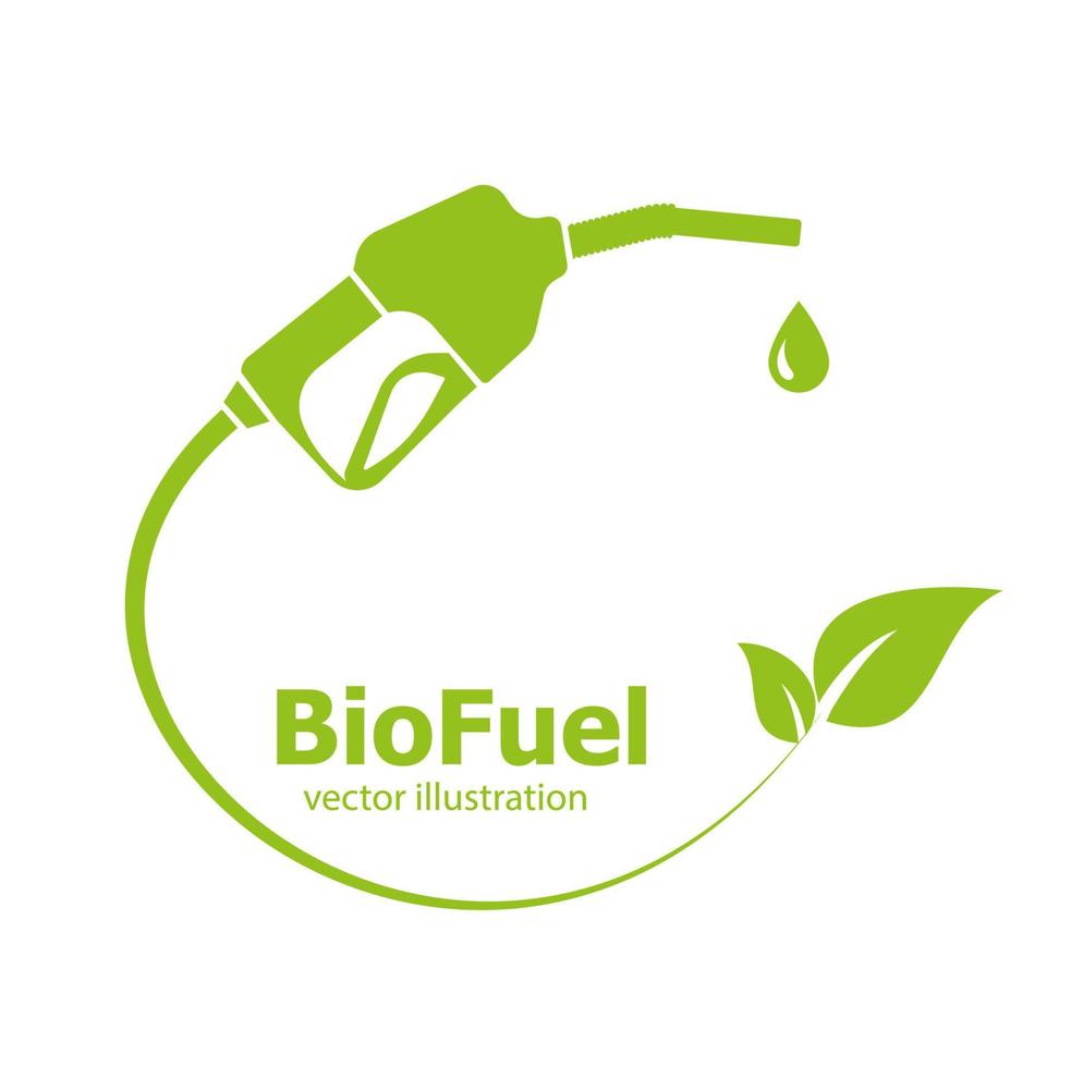 logotipo do ícone com o conceito de energia verde, especialmente fontes de energia de combustível vetor