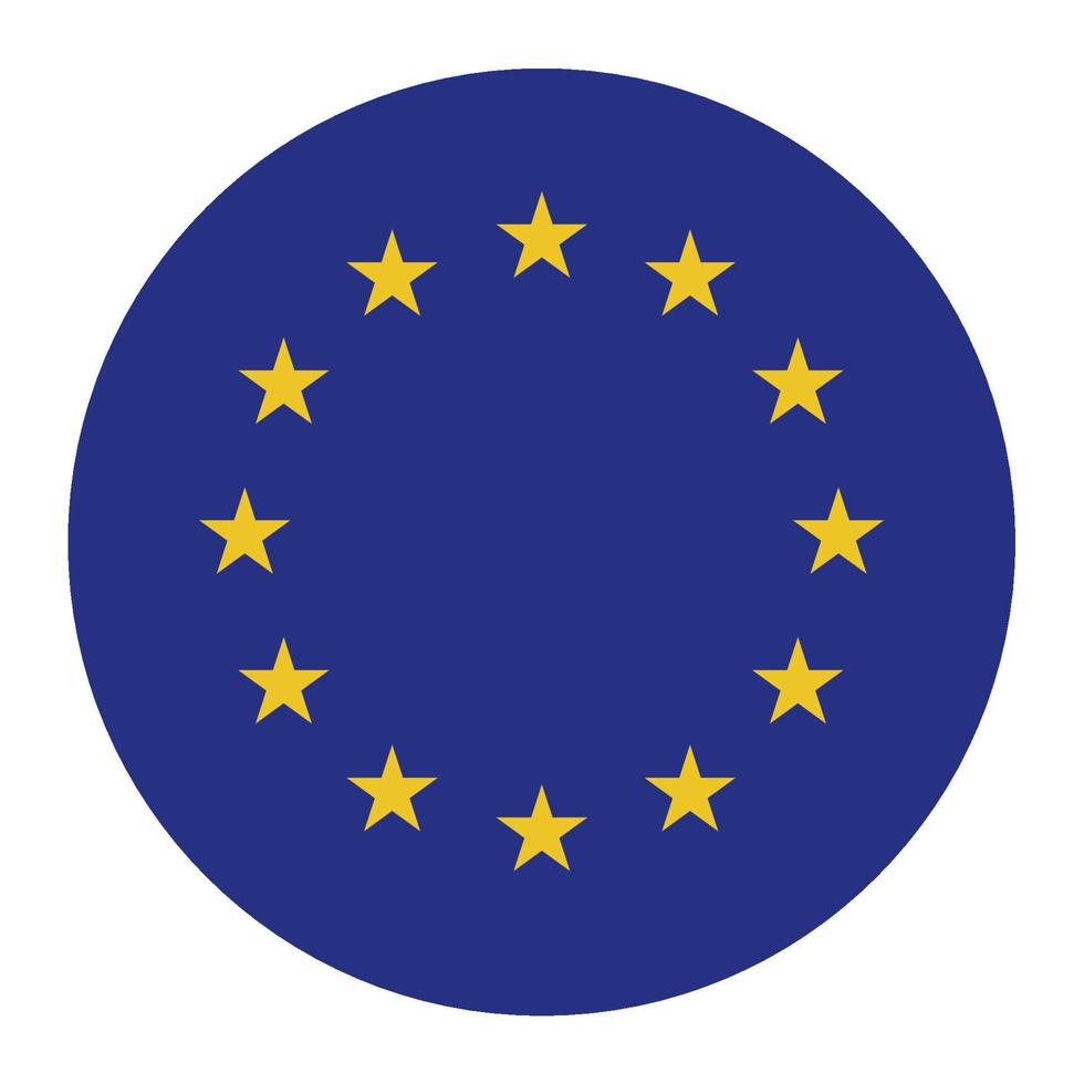 bandeira da europa original e simples vetor isolado da ue em cores oficiais e proporção corretamente