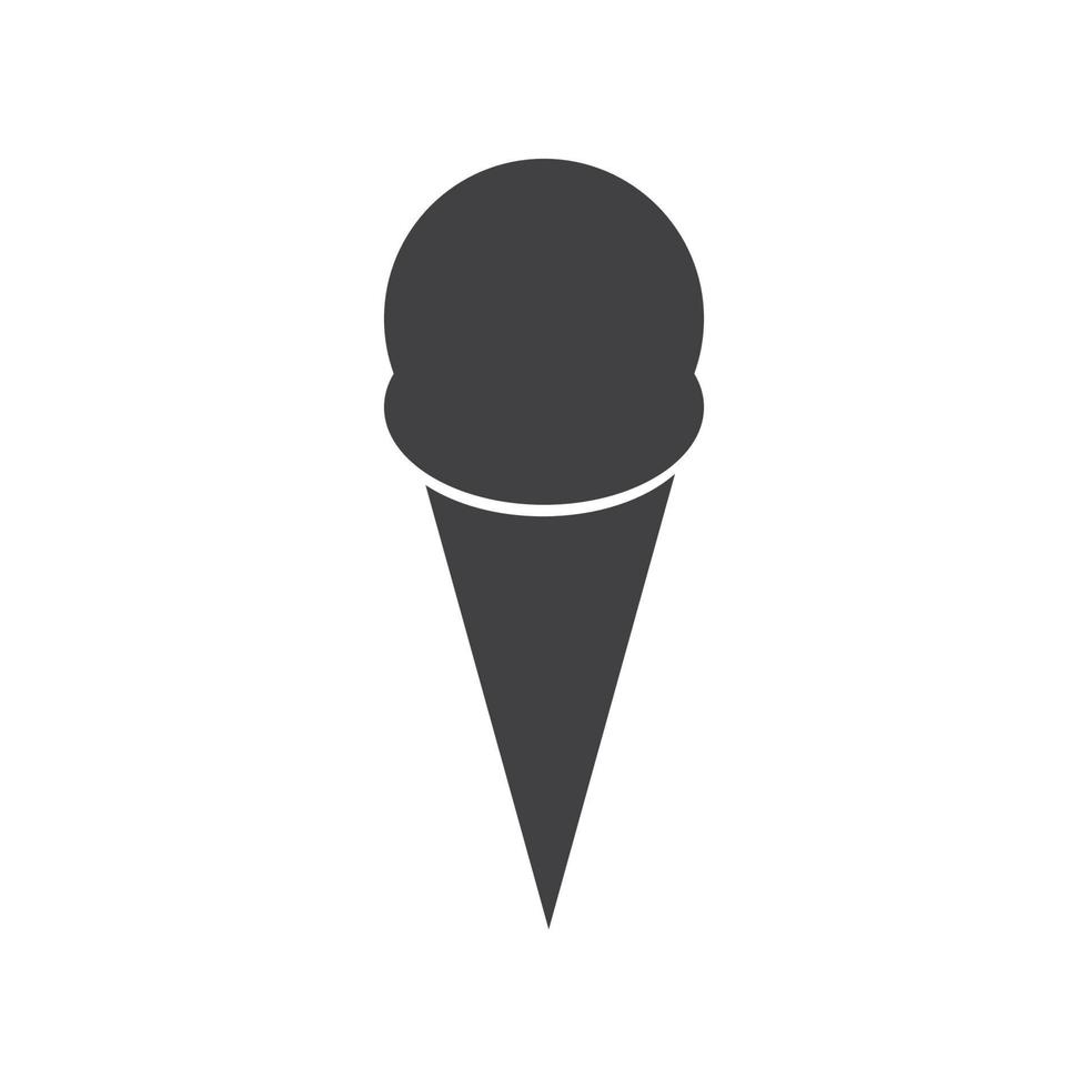 design de ilustração de ícone de vetor de modelo de logotipo de sorvete