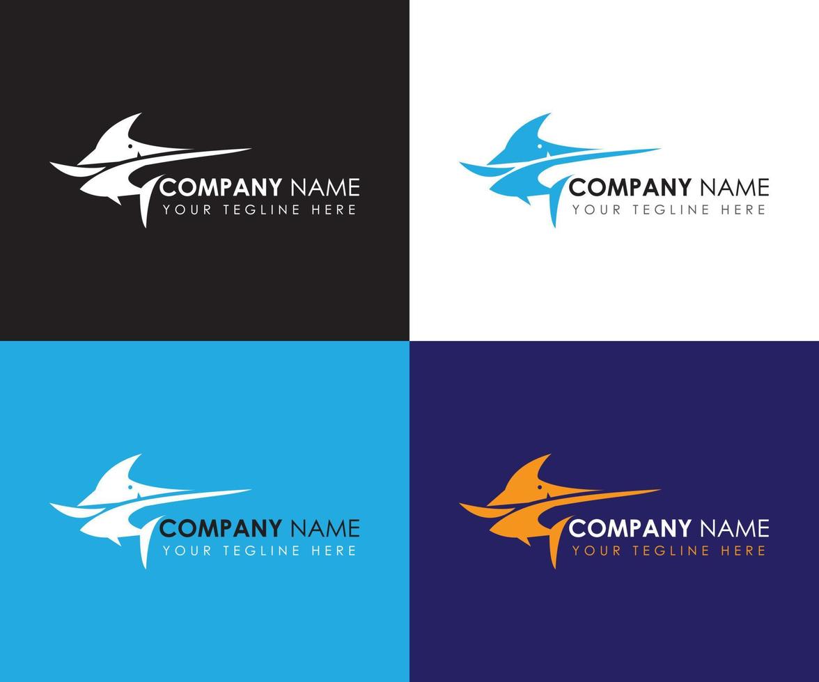 design de logotipo de peixe para negócios vetor