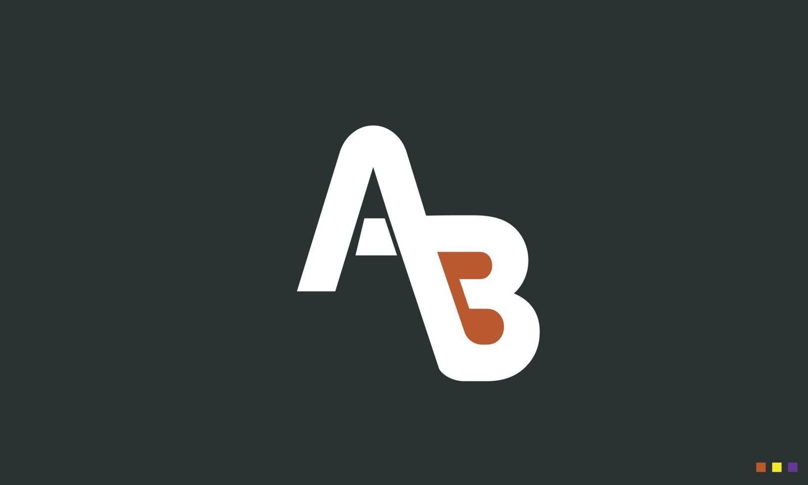 letras do alfabeto iniciais monograma logotipo ab, ba, a e b vetor