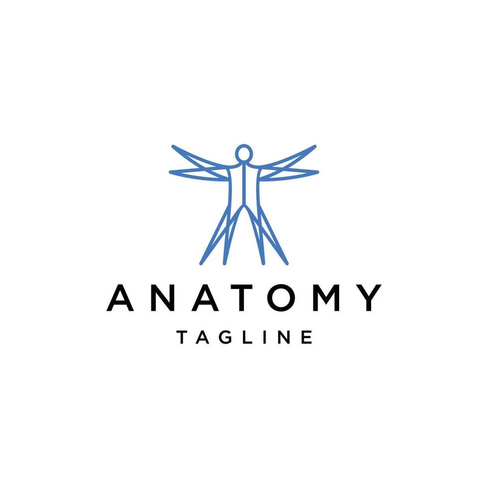 modelo de vetor de design de logotipo de anatomia do corpo humano