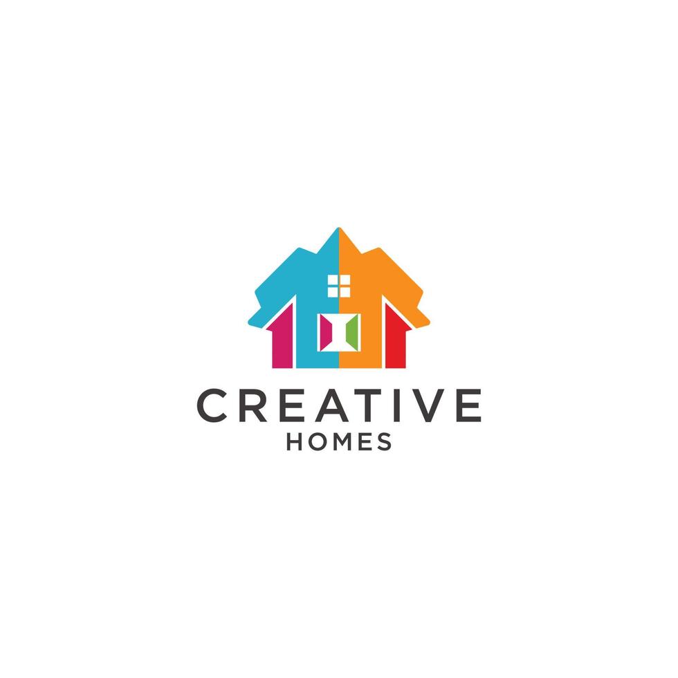 modelo de vetor de design abstrato de logotipo criativo para casa