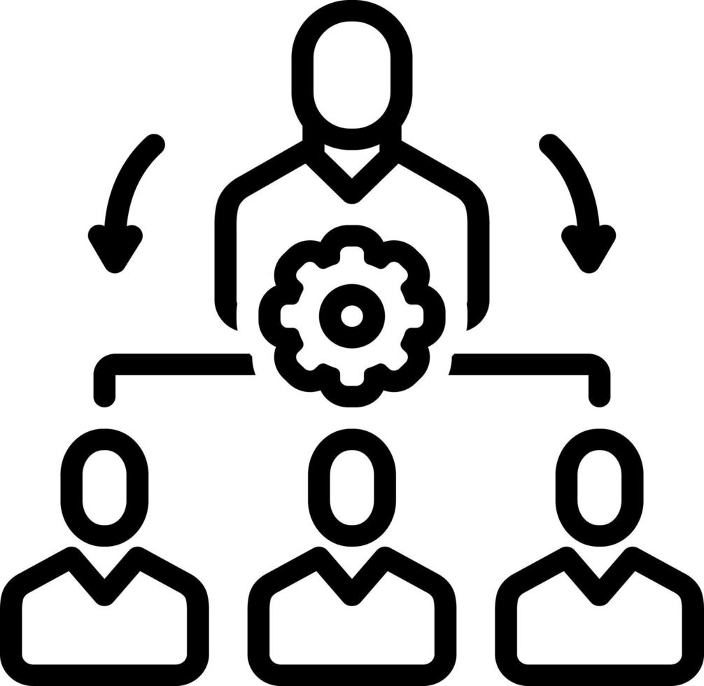 ícone de linha para , coordenar, classificar, gerenciar, administrar, dominar, manter, vetor