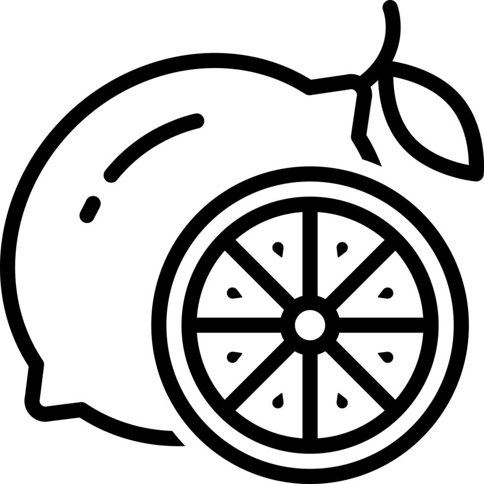 ícone de linha para limão vetor