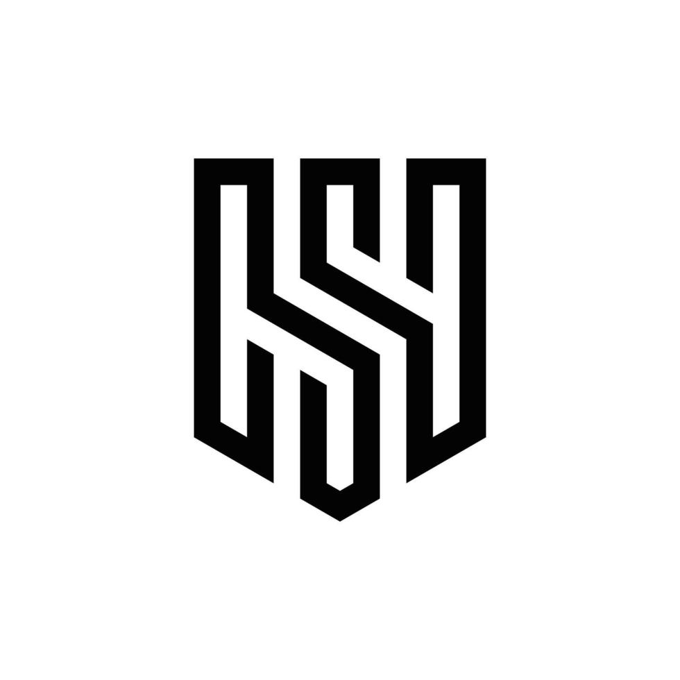 iniciais hs sh abstratas, design de logotipo vetorial, monograma, ícone para negócios, modelo, simples, elegante vetor