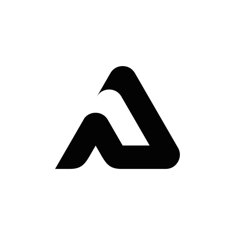 resumo uma inicial, monograma, design de logotipo, ícone para negócios, modelo, simples, elegante vetor