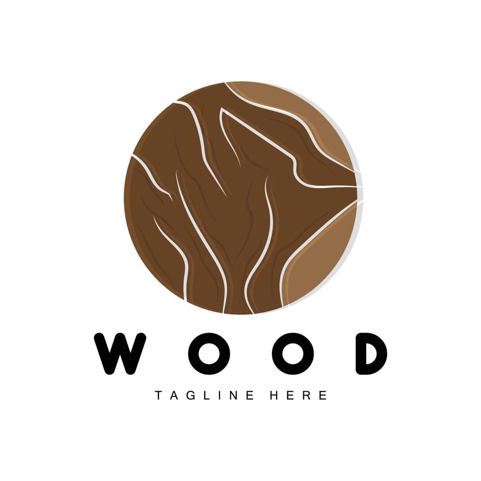 logotipo de camada de madeira design de estrutura de casca de árvore vetor de modelo de floresta