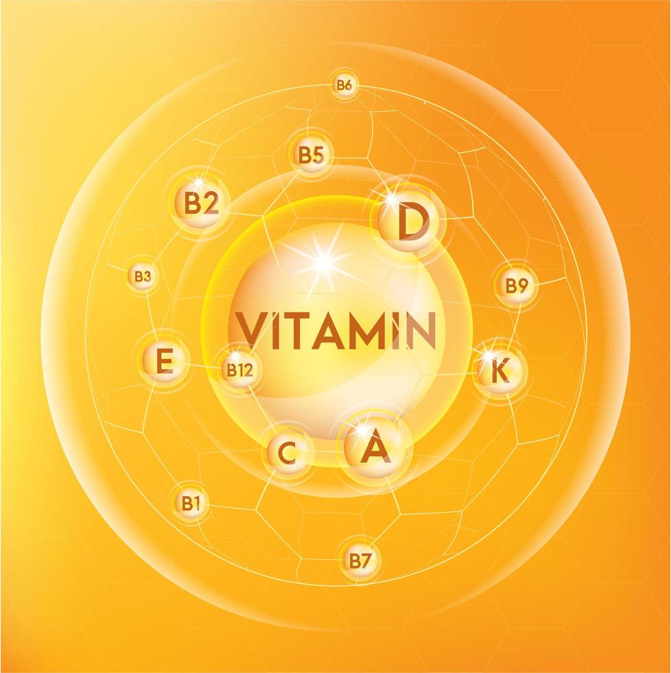 banner infográfico de vitaminas vetor