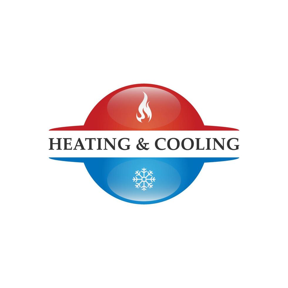 logotipos de aquecimento e resfriamento vetor
