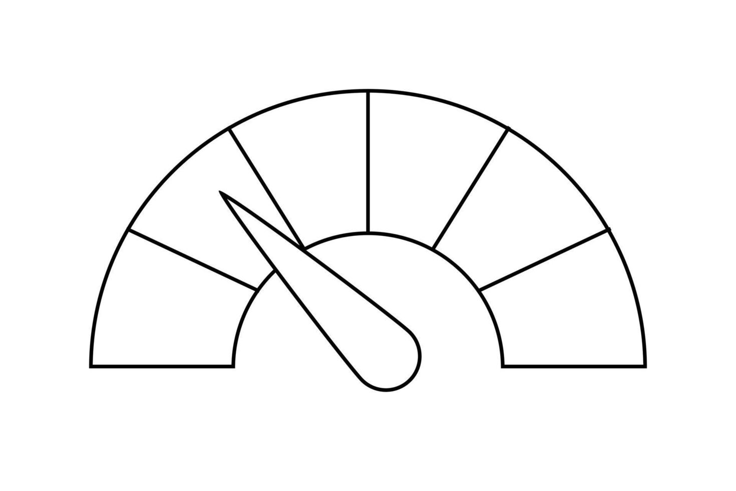 medidor de satisfação do cliente. ícone de medição de velocidade isolado no fundo branco. ilustração vetorial. vetor