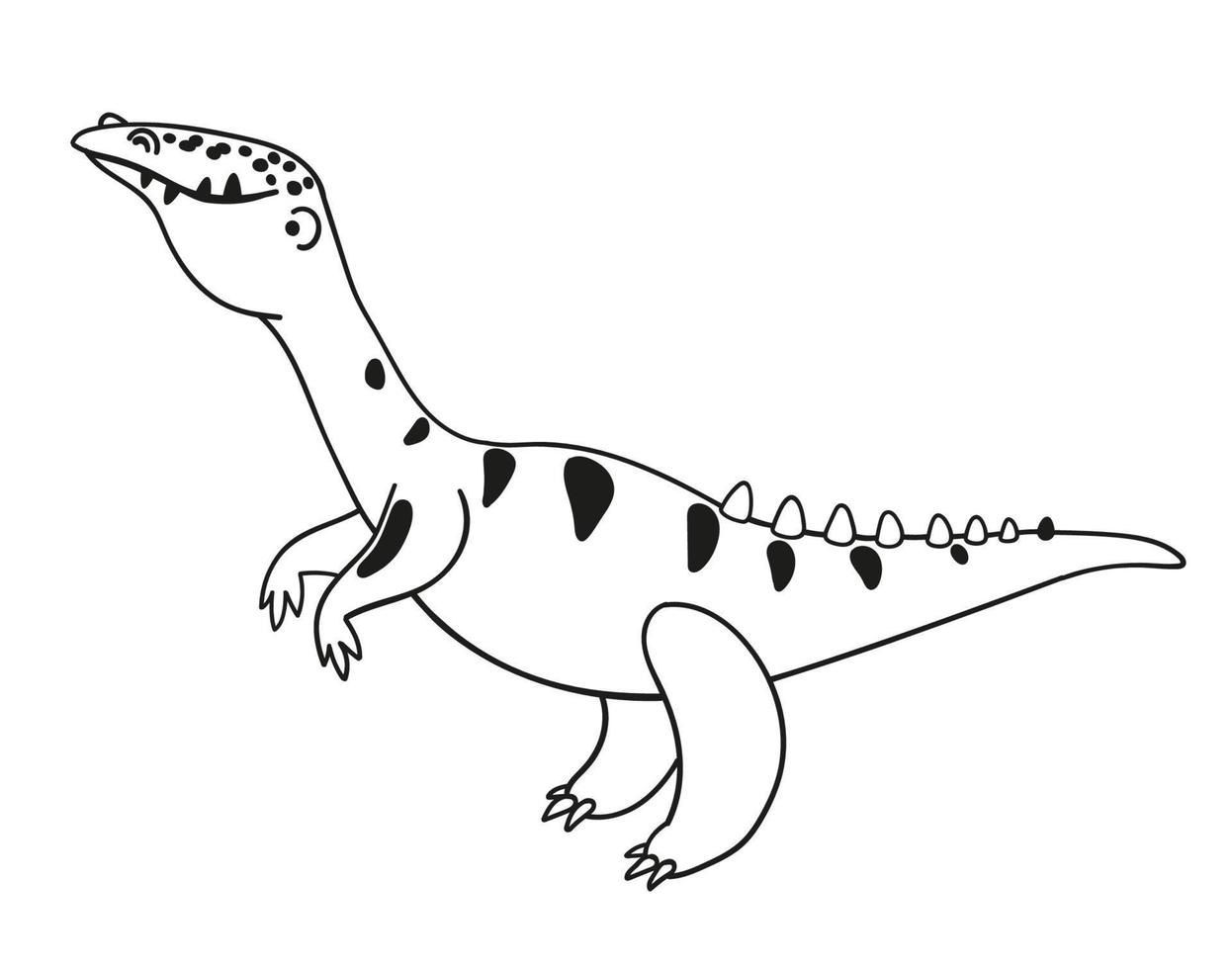 personagem de dinossauro bonito dos desenhos animados para crianças vetor