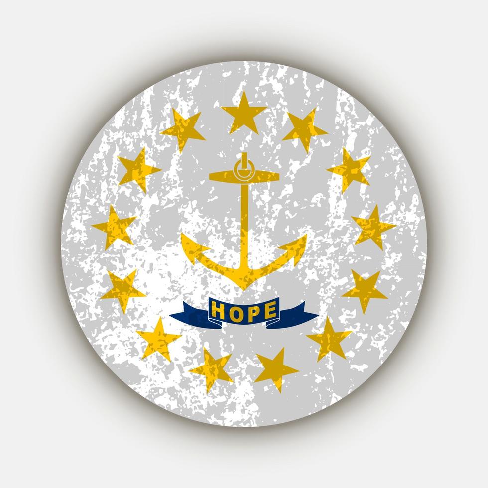 bandeira do estado da ilha de rhode. ilustração vetorial. vetor