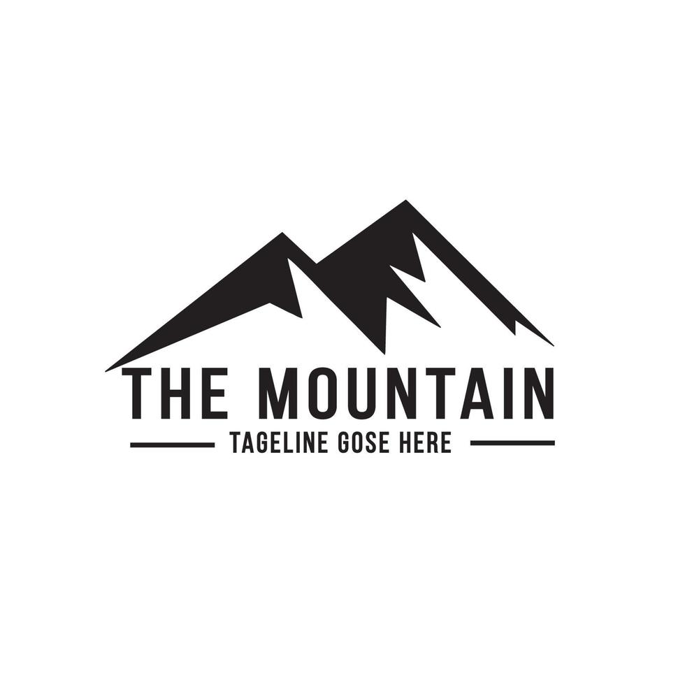 logotipo de vetor de montanha personalizado