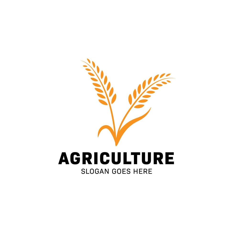 design de logotipo de agricultura em estilo abstrato, símbolo de sinal orgânico. vetor