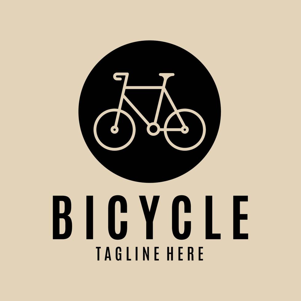 logotipo vintage de bicicleta, ícone e símbolo, design de ilustração vetorial vetor