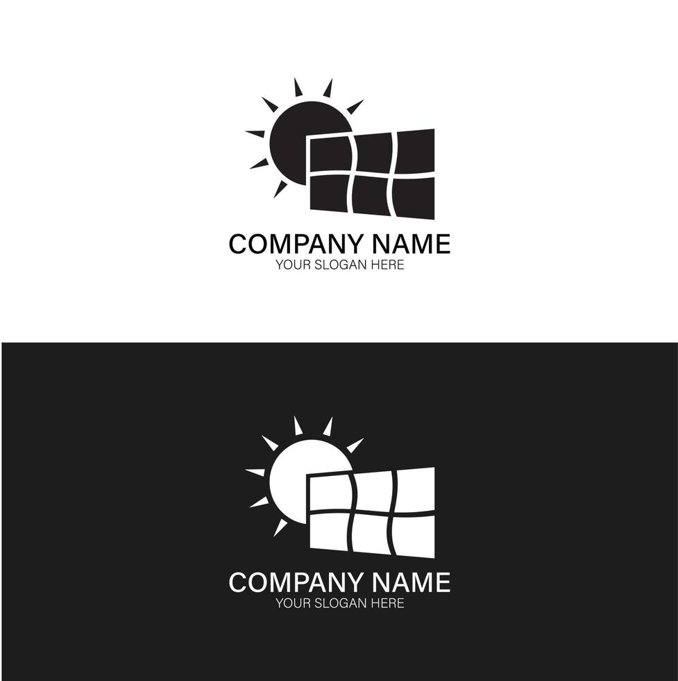 logotipo simples da empresa de painéis solares vetor