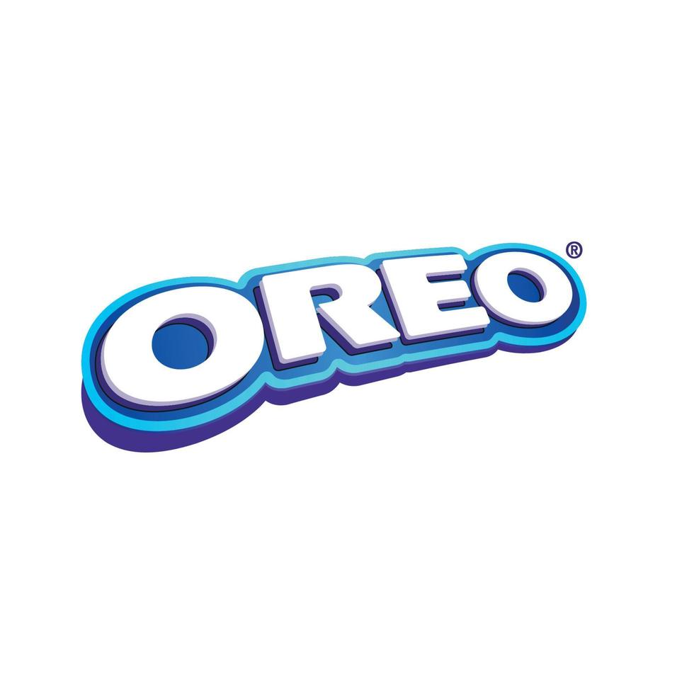 marca de palavra oreo em fundo branco transparente vetor